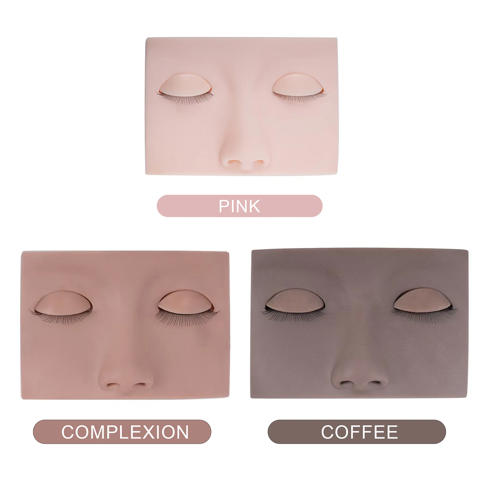 Eyelash EXTENSION Mannequin HEAD Practice อุปกรณ์แต่งหน้าแบบถอดเปลี่ยนเปลือกตา Grafting การสอนการฝึกอบรมเครื่องมือ
