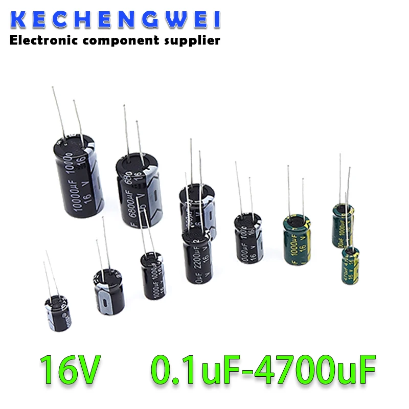 20szt Aluminiowy kondensator elektrolityczny 16V 22UF 33UF 47UF 100UF 220UF 330UF 470UF 680UF 1000UF 1500UF 2200UF 3300UF 4700UF