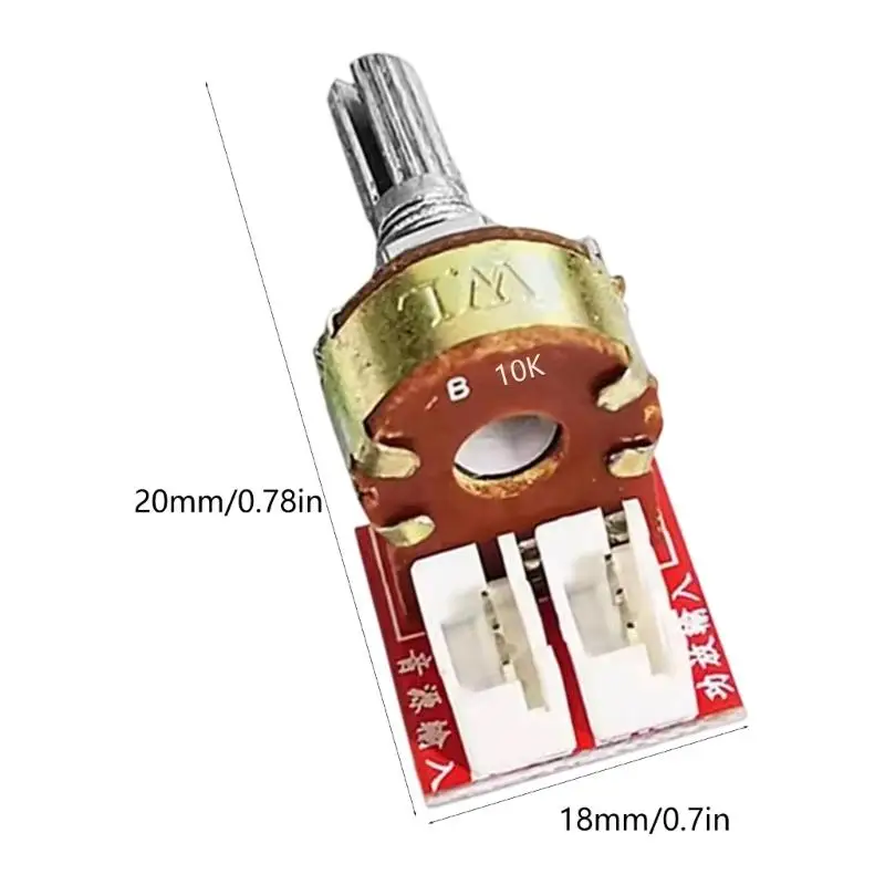 652F Professional Auditory Potentiometer Module Double Gang Design B10K/B50K/B100K For Guitar Amps And DIY Builds