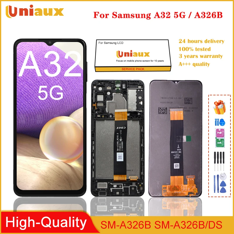 

LCD Display For Samsung Galaxy A32 5G LCD A326B A326BR A326U Display Touch Screen Digitizer Assembly Replacement