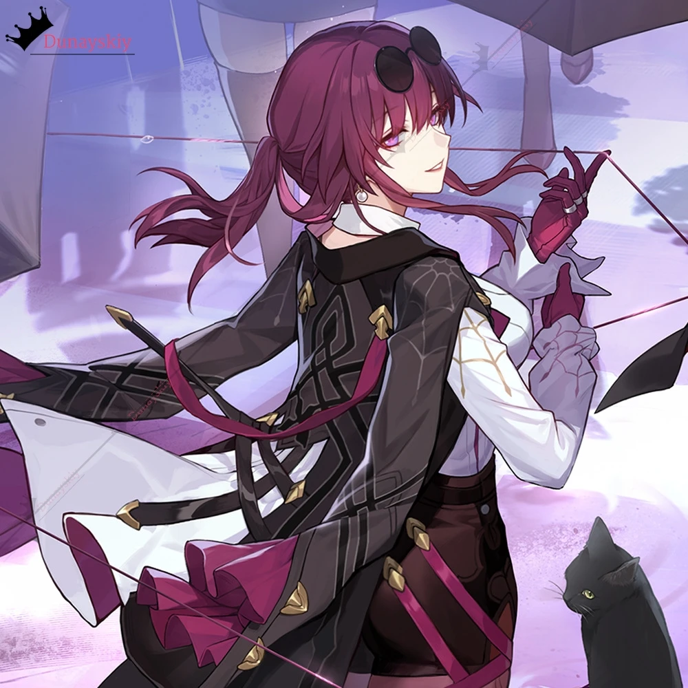Kafka-Cosplay Honkai Star Rail Cos, juego de Anime Honkai 2024, disfraz de mujer para fiesta de Halloween, combate con peluca DIY, conjunto completo Subdue