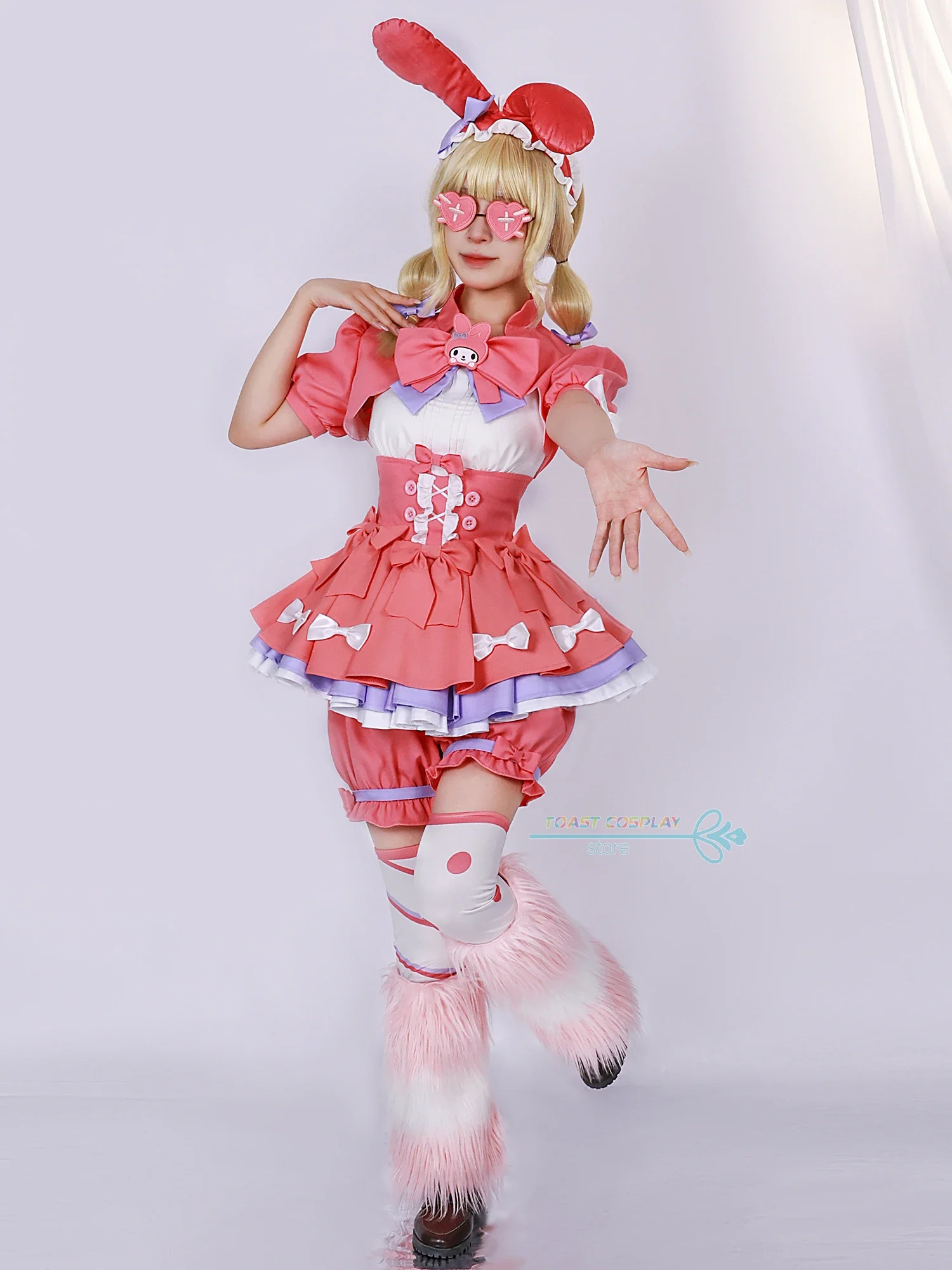 Lily Barrier-Juego de Cosplay Identity V, disfraz de animadora, uniforme de fiesta, vestido rosa, trajes de juego de rol de Anime de Carnaval