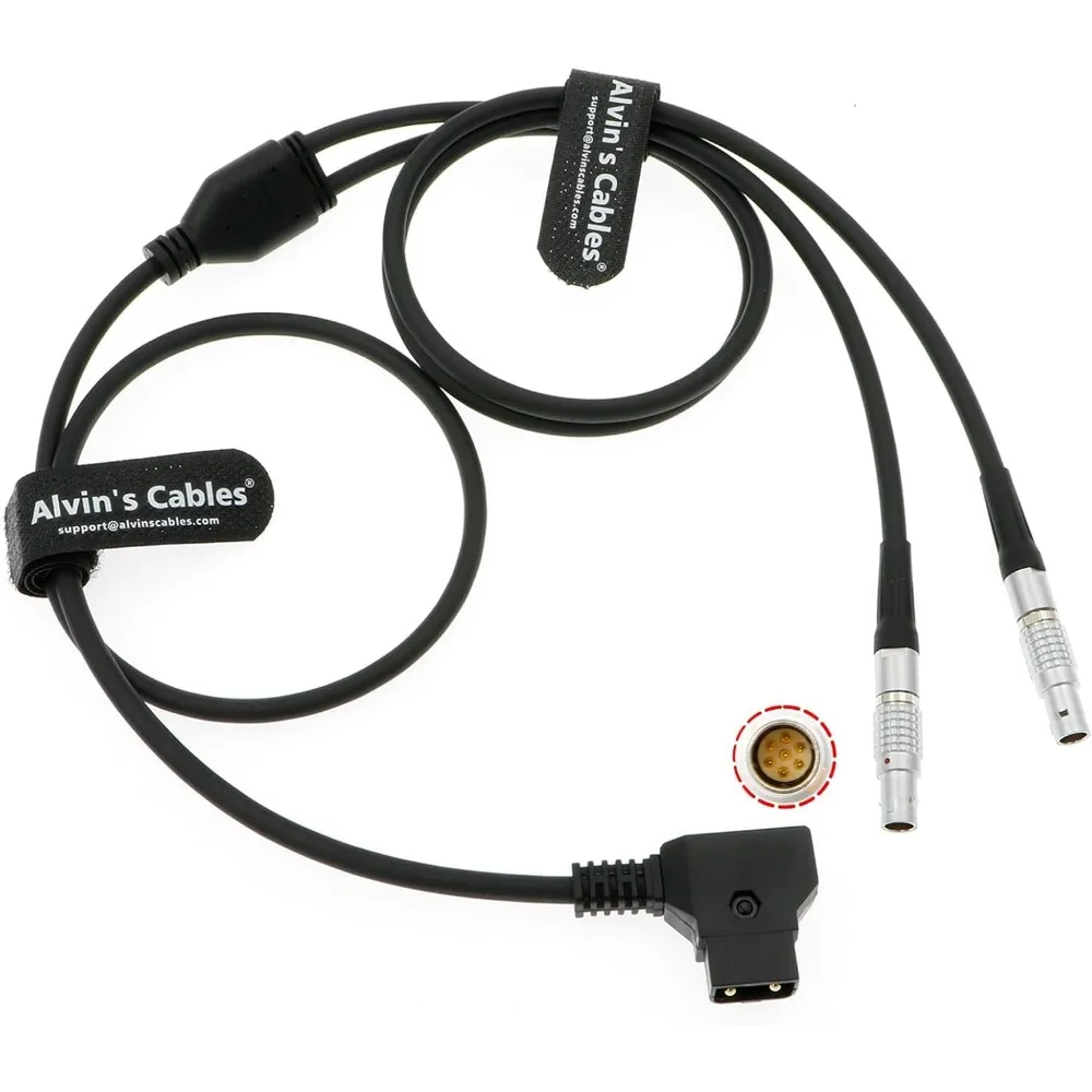 Alvin’s Cables Nucleus-M Motor Power Y Cable for Tilta D tap to Two 7 Pin Male Cable 1M|39.4 inches