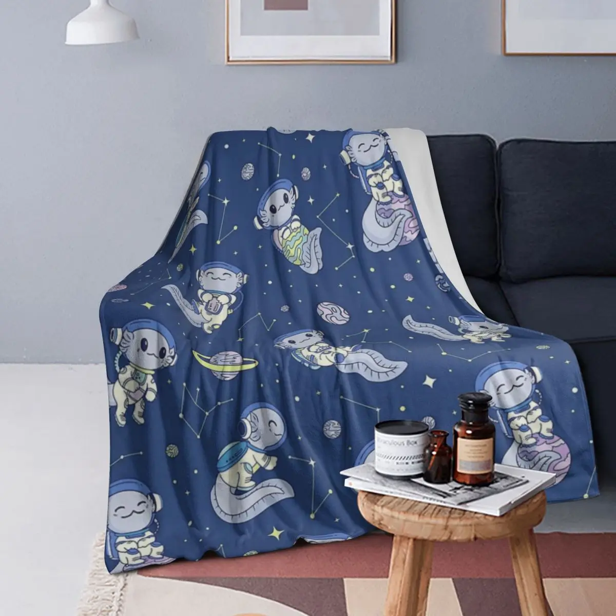 

Just A Girl Who Loves Axolotls Space Axolotl Pattern Backpack56 Blankets Flannel Throw Blanket Plush for Bed Living room Picnic
