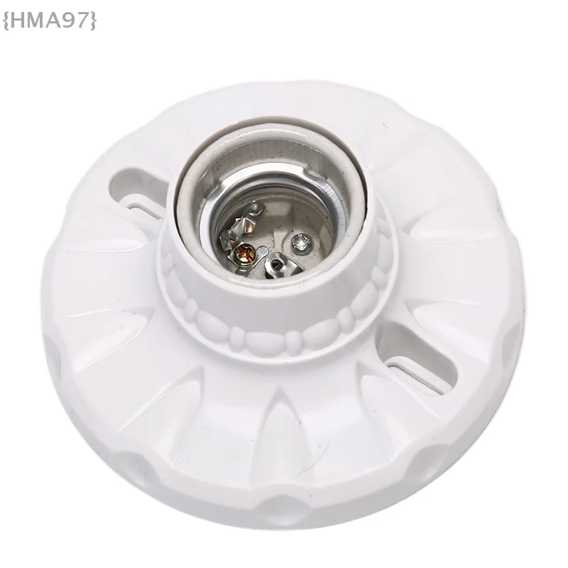 

E27 Ceramics LED Light Bulb Holder Round Socket Base Hanging Lamp Socket Base