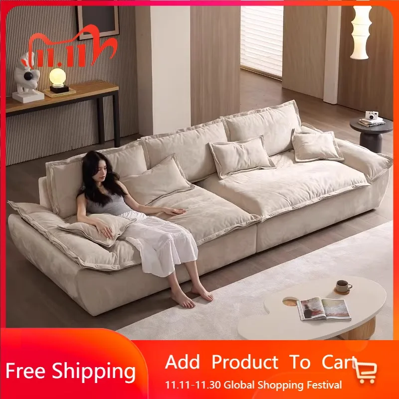 

Modern Lazy Outdoor Sofa Cute Minimalist Love Seat Human Dog Bed Outdoor Sofa Velvet Floor Sillon Cama Garden Furniture Sets