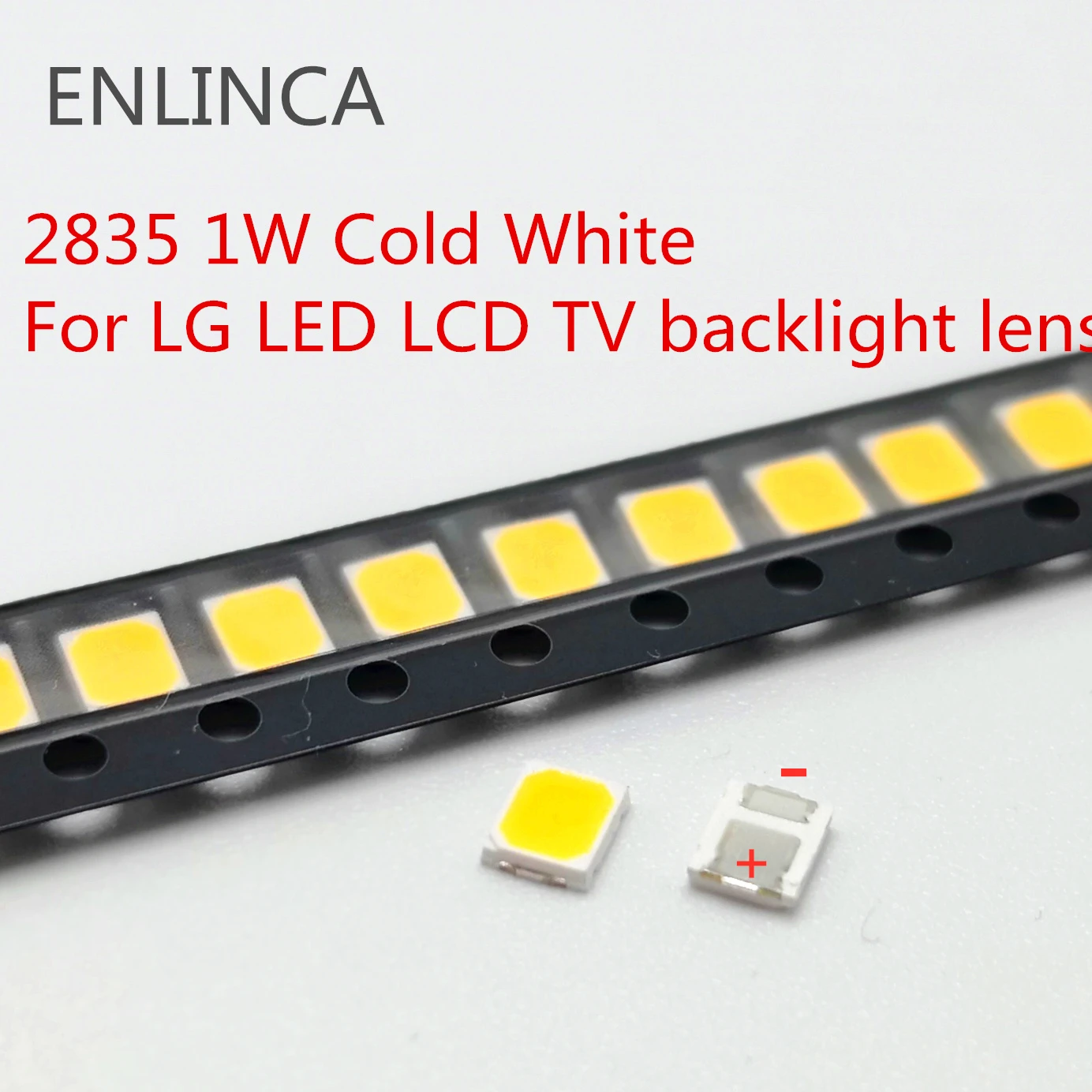 100pcs LED 백라이트, LG 이노텍 LCD 백라이트 LED TV 응용 프로그램용 1210 3528 2835 3V 1W 350mA 130l LM 11000K 콜드 쿨 화이트