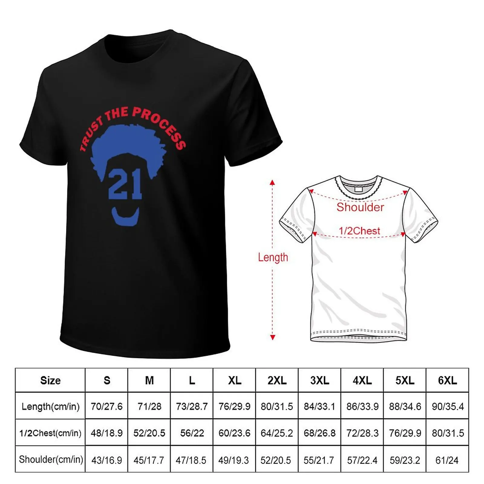 Trust The Process #21 Design T-Shirt Basic Casual Wear Short Sleeve Top