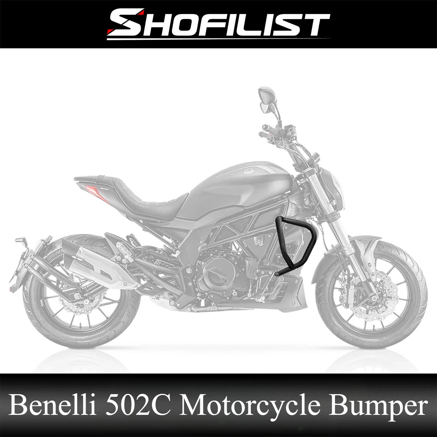 

For Benelli 502C Motorcycle Bumper High Carbon Steel Bumper Retro Anti Drop Bar Thickened Body Guard Engine Guard Crash Bars