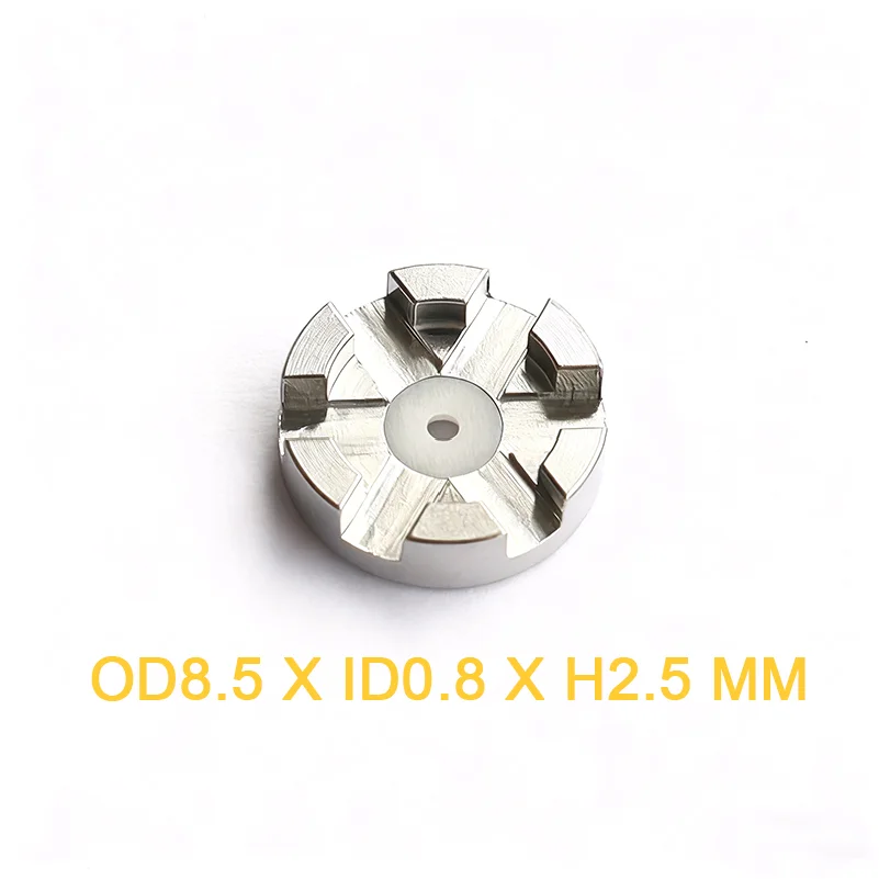 Threading nozzles D=0.5/0.8/1.8mm (OD8.5xID0.5/0.8/1.8xH2.5mm) for Charmilles Wire-cut EDM-Good Stability & Wear-resistant Parts