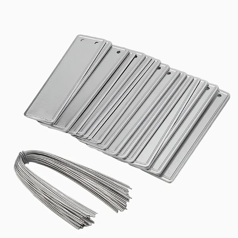 25Pcs Waterproof Aluminum Garden Blank Tags, Gardening Aluminum Labels, Plant Aluminum Tags, Can Be Written on Both Sides, Waterproof, Durable, Easy to Hang, Suitable for Gardening
