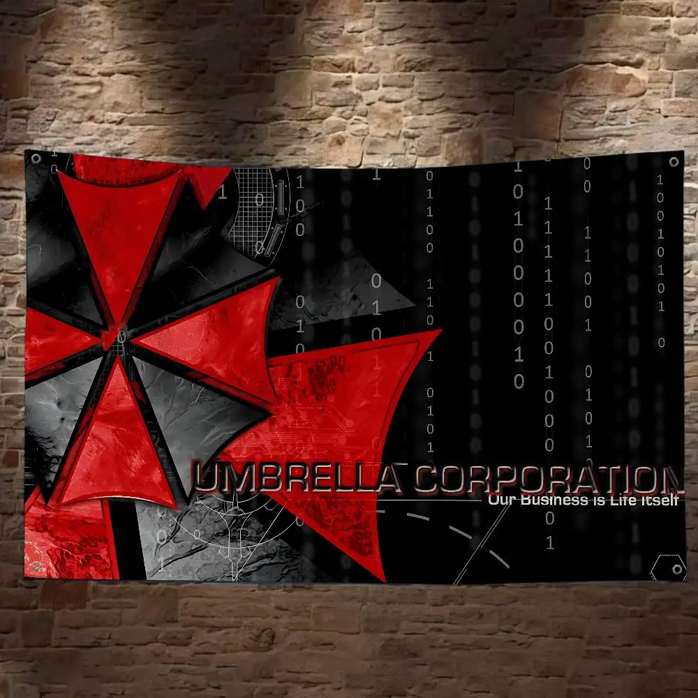 R-resident E-Evil game Retro Flags Multiple Choice Living Studio Booth Interior Decoration Banner