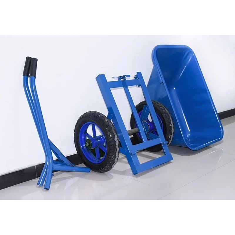 Thickened Single-wheeled Wheelbarrow Agricultural and Double Construction Site  for Transporting Mud Sand Garbage Feed