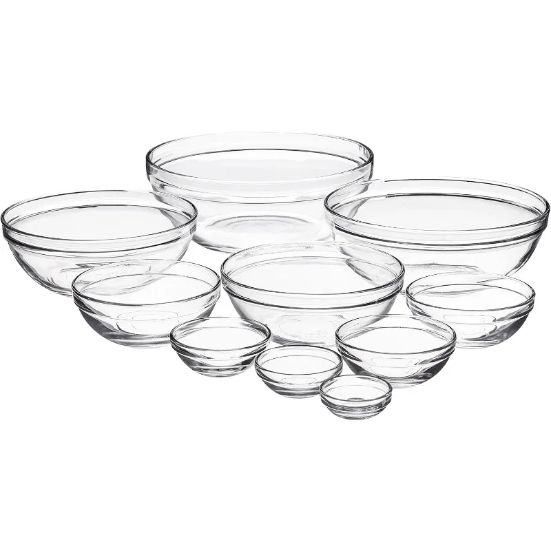 10 Piece Mixing Bowl Set, Nesting Serving Bowls & Mixing Bowls