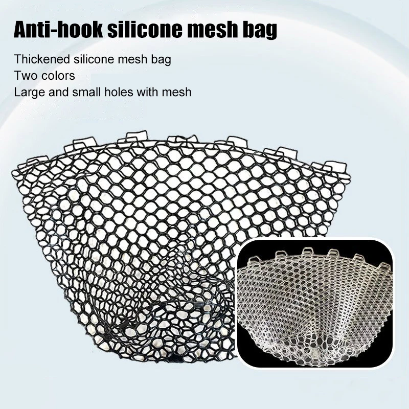 

.32/40/50CM Portable Collapsible Fishing Net Wear-resistant Rubber Mesh Fish Catch Trap Landing Outdoor Multifunctional Dip Net