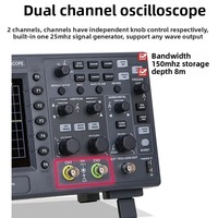 NEW Hantek Digital Oscilloscope DSO2C10 DSO2D15 2-channels 100Mhz 150Mhz 1GS/s FFT+decode+ 25MHz Signal Generator
