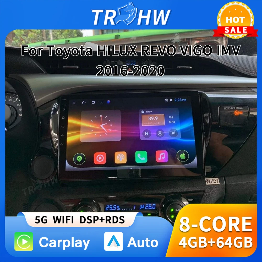 

Android 16 Auto Carplay For Toyota HILUX REVO VIGO IMV 2016 2017 2018 2019 2020 Car Radio Multimedia GPS Player Stereo NO DVD