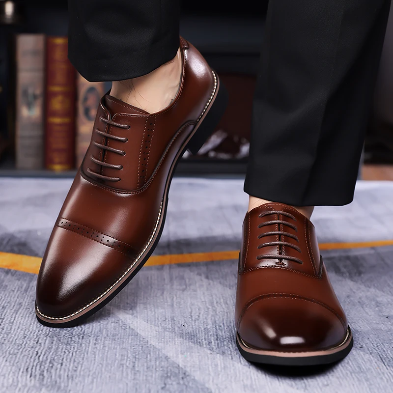 

Men's Dress Shoes Fashion Comfortable 2026 Brand Leather Shoes Men