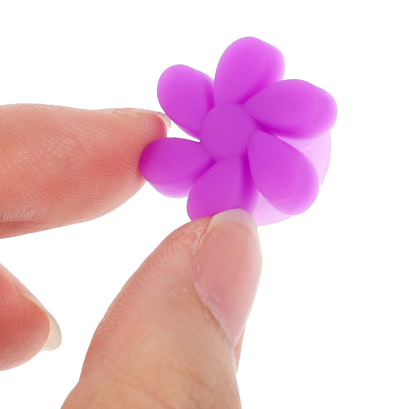 

6Pcs Flower Shape Silicone Drink Markers Wine Glass Tags Wine Charms Flower Shape Silicone Drink Markers