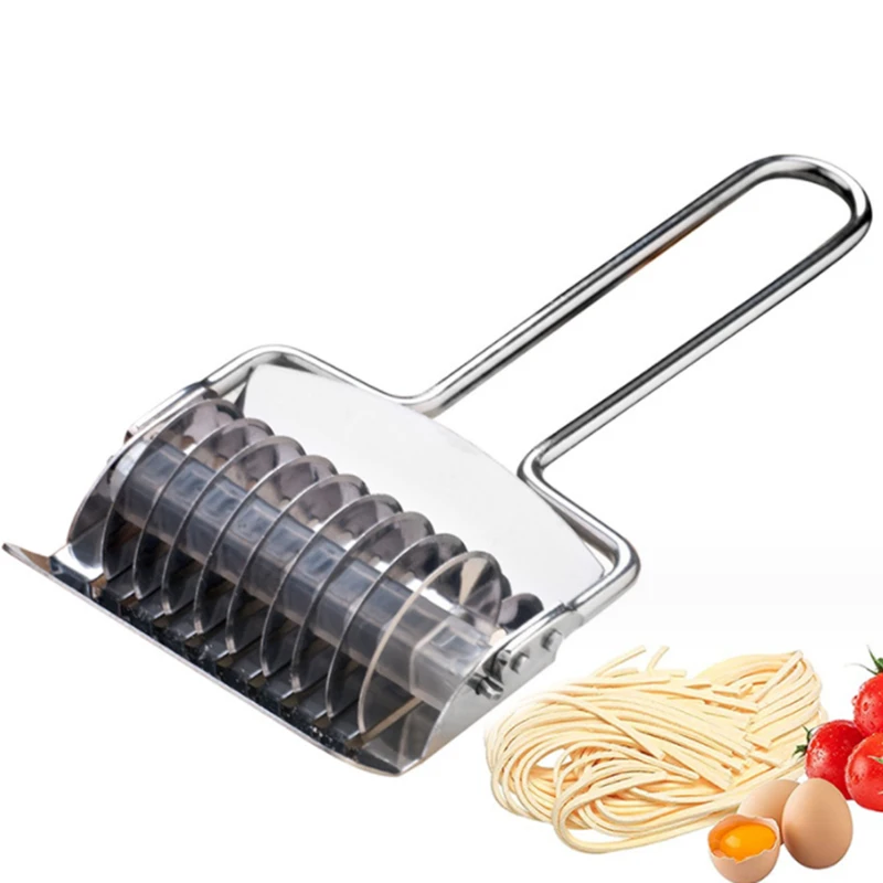 Manual Noodle Cutter Stainless Steel Roller Noodle Maker Fast Food Noodles Dough Rolling Machine Pasta Tools Gadgets for Kitchen