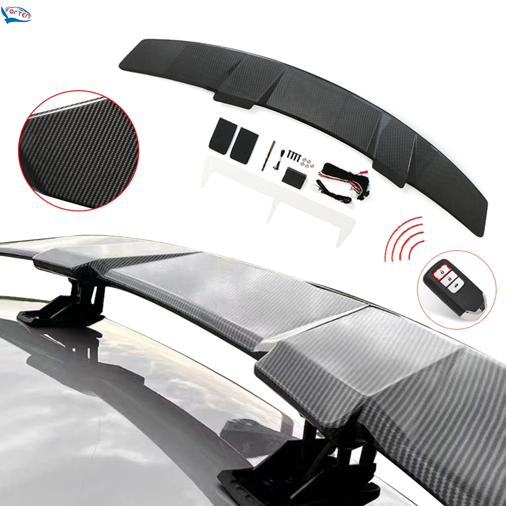 

Electric Automatically Universal Glossy Carbon Fiber Rear Trunk Tail Boot Lid Car Spoiler wing For Avalon Camry Sedan