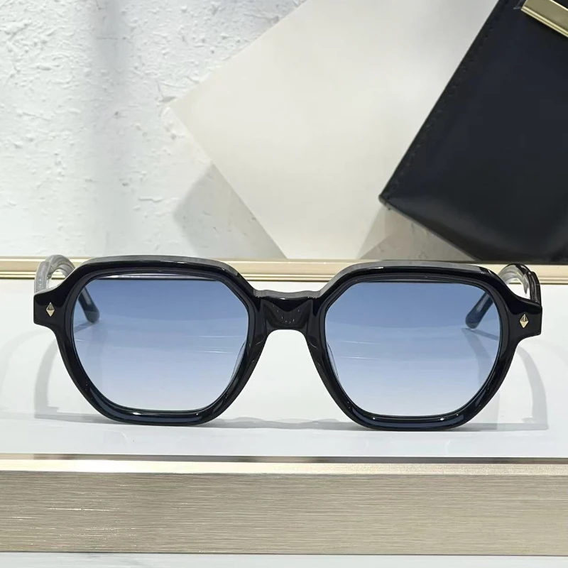 نظارات John GIORGIO Designer Acetate للرجال والنساء UV400 نظارات كلاسيكية مصنوعة يدويًا مع حافظة