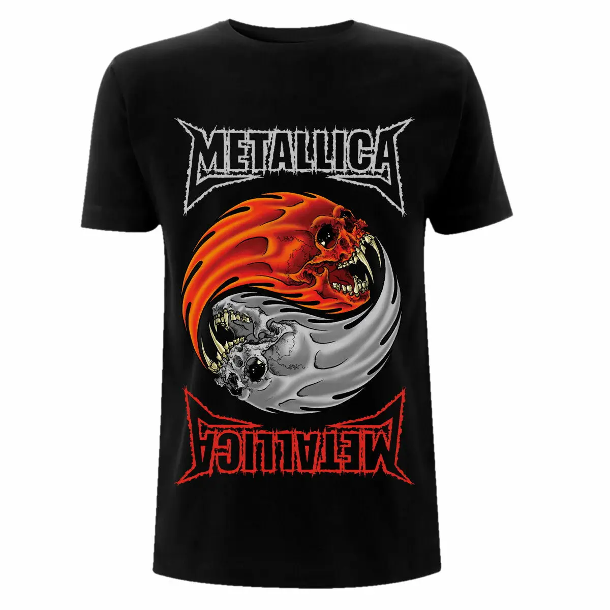 Metallica - Yin Yang Print T-Shirt - Street Casual T-Shirt for Heavy Metal Band - Suitable for Men and Women