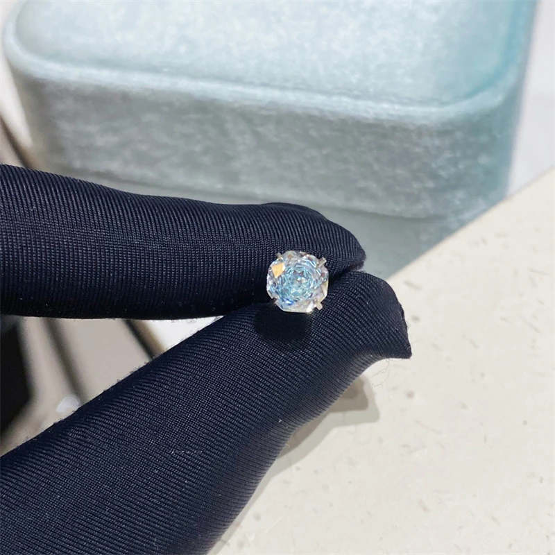 1pc Blue Rose Flower Butterfly CZ Stones Stainless Steel Helix Daith Piercing Earrings for Girls Cartilage Accessories Jewelry