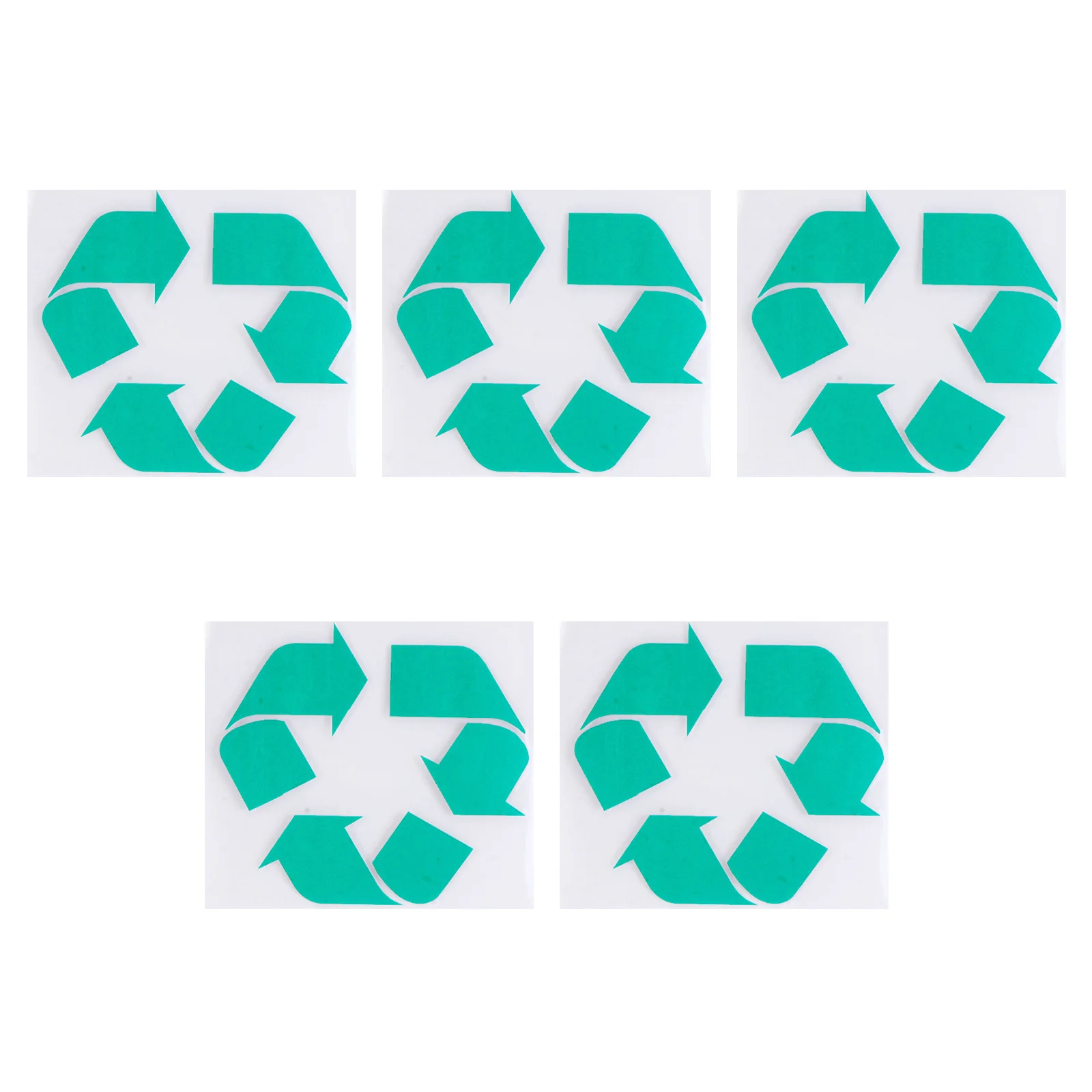 สติกเกอร์รีไซเคิลแบบติดเอง 5 ชิ้น สติกเกอร์ติดถังขยะสีเขียว ป้ายรีไซเคิลสำหรับบ้าน ห้องครัว สำนักงาน