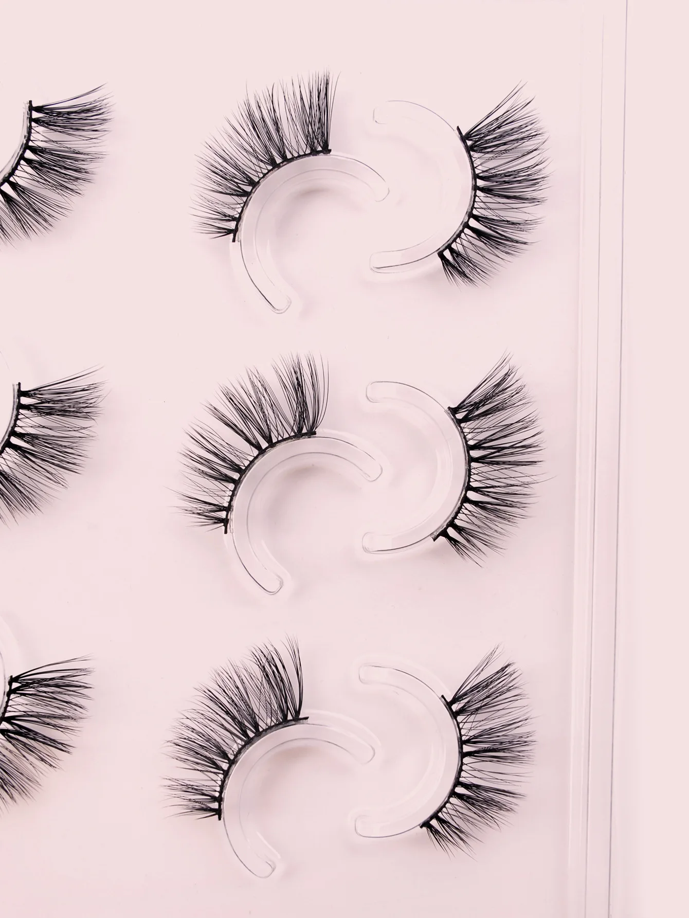 3D 다중 쌍 천연 반 속눈썹, 휴대하기 쉽고, 자연스러운 아름다움, 여성과 소녀, 매일 사용하기에 적합