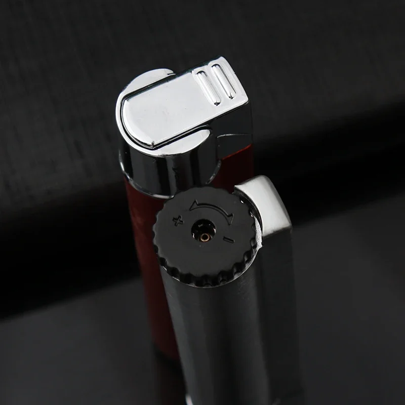 New Cigar Lighter Jet Flame Butane Gas Torch Lighter With Punch Metal Windproof Cigarette Lighter Cigar gadget For Gift