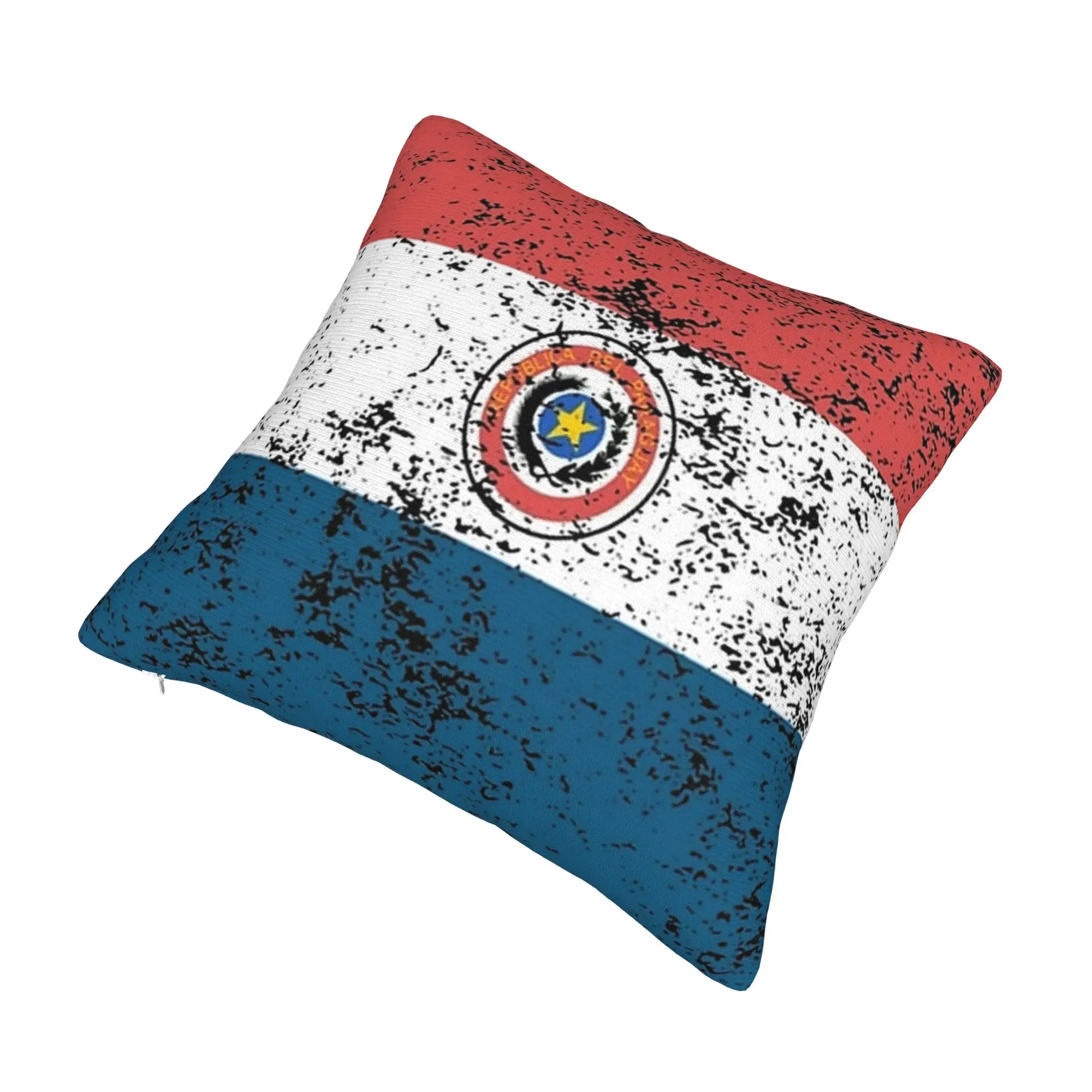 Decorative Pillowcase Paraguay Flag Merchandise Chair  Throw Pillow Case Cover Square Multi Size