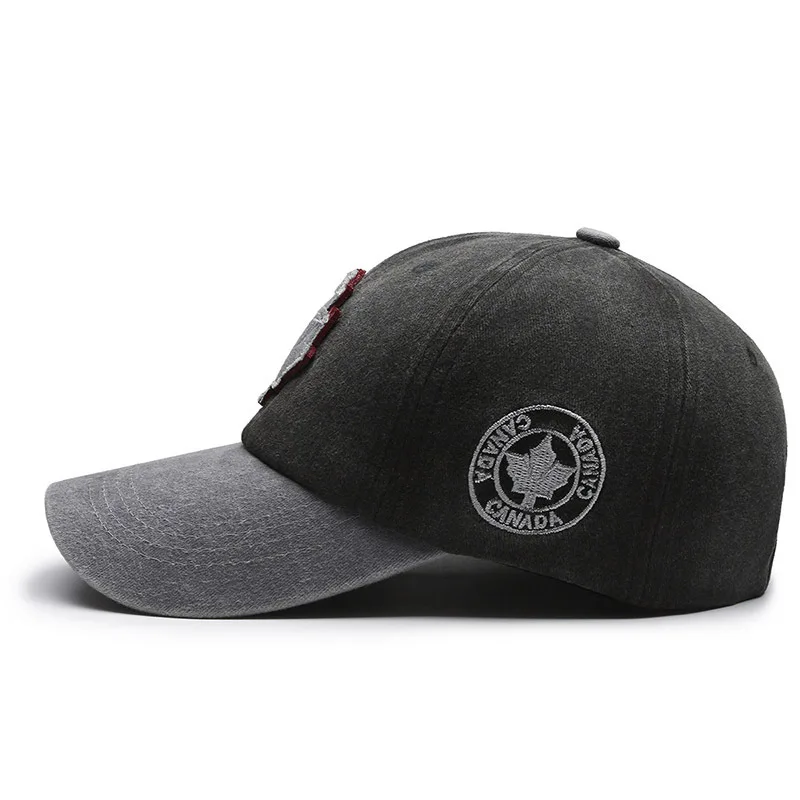 European and American Maple Leaf Retro Baseball Men and Women Washed Cotton Duck Tongue Spring Summer Outdoor Color Matching Hat