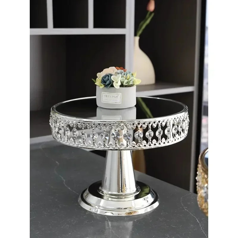 

Золотой хрустальный зеркальный десертный стол, тарелка для свадебного торта, горячая распродажа