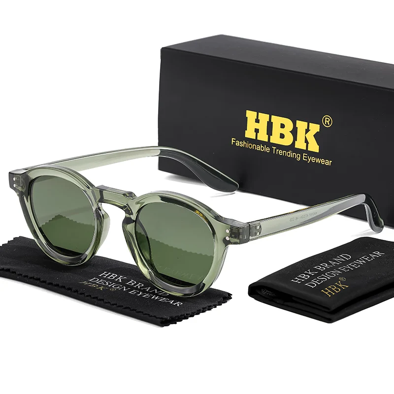 HBK Mode Polarisierte Sonnenbrille Männer Retro TR90 Hochwertige TAC Linsen Runde Sonnenbrille Frauen Fahren Angeln Brillen Reisen – Detail 8