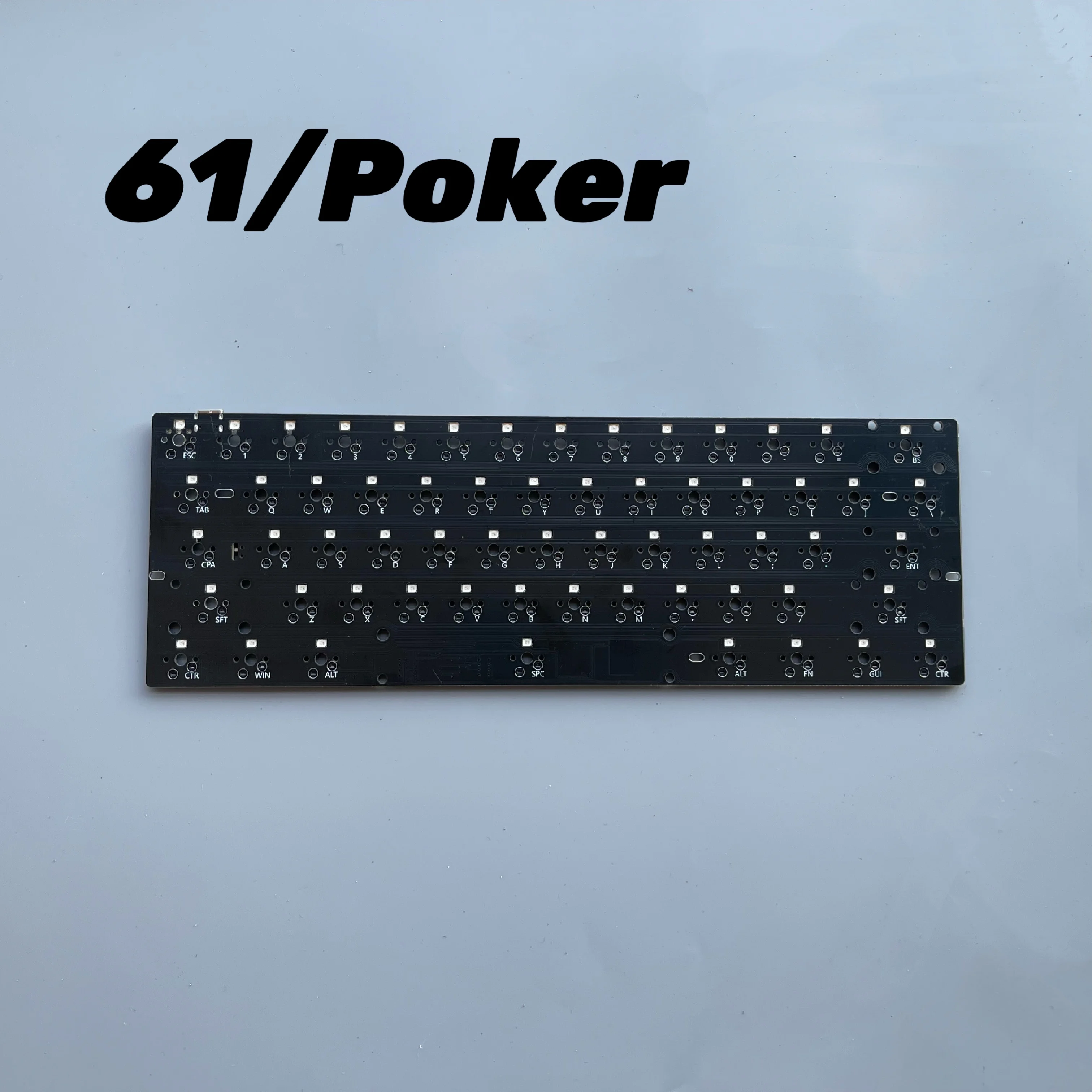 Hot-Swappable Mechanical Keyboard 60% PCb Wired RGB 61 Porker 63 64 VIAL Fully Programmable Compatible with GH60 Wooting