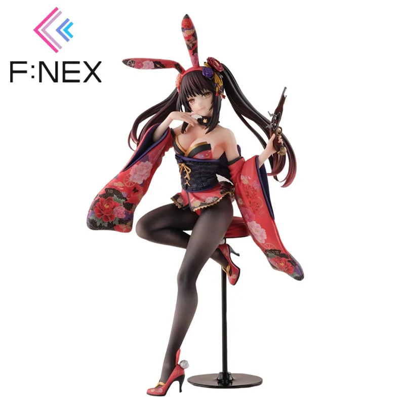 Genuine Original F:NEX DATE A LIVE Tokisaki Kurumi Wabi-sabi Bunny Girl Action Anime Figure Collectible Model Statuette Ornament