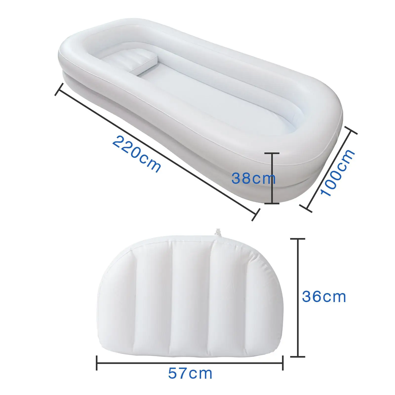 Inflatable Bathtub/ Bath Basin Convenient Comfortable Foldable Bath in Bed
