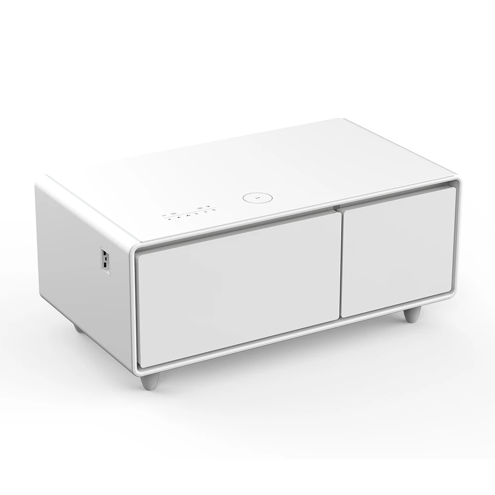 Smart Coffee Table Fridge With Touch Screen Refrigerator Freezer For Wine Drink Ice Storage Living Room Smart Center Table