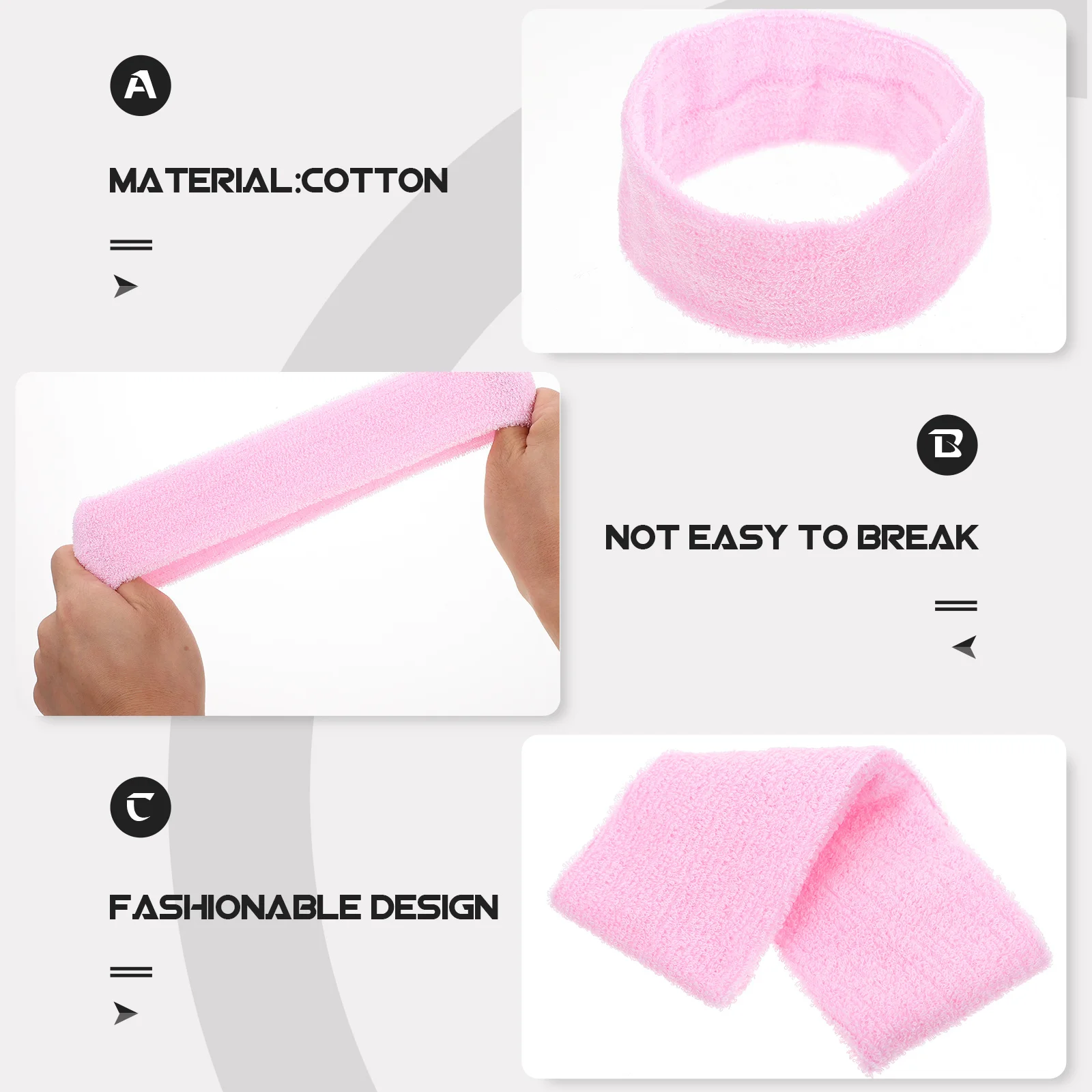 

5Pcs Sweat Absorbing Headbands Elastic Sports Hair Bands Comfortable Lightweight Fitness Running Yoga Accessories