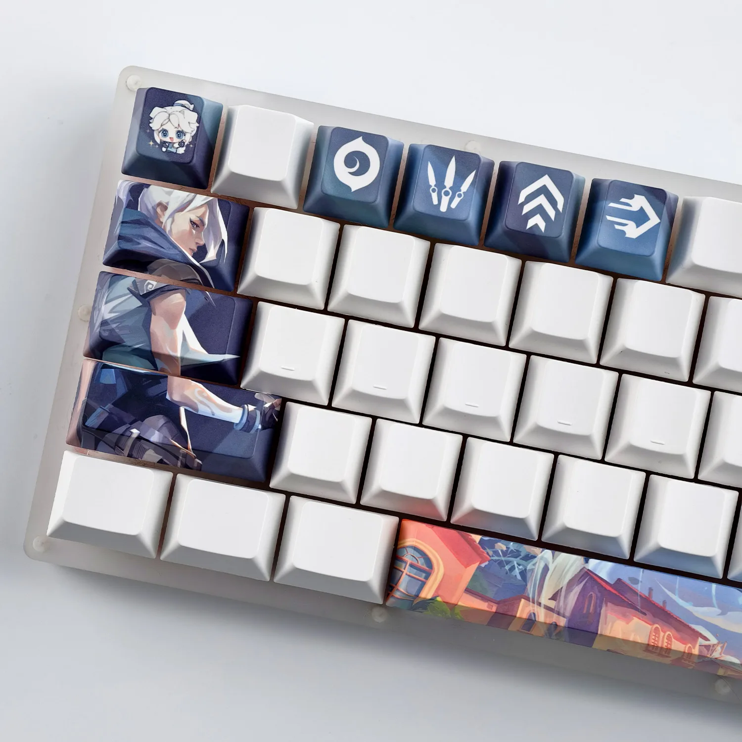 MAIMOOO Valorant Personalized Keycaps Jett Sage Omen 12Keys Cherry Profile PBT Custom Anime Game Keycap for Mechanical Keyboard