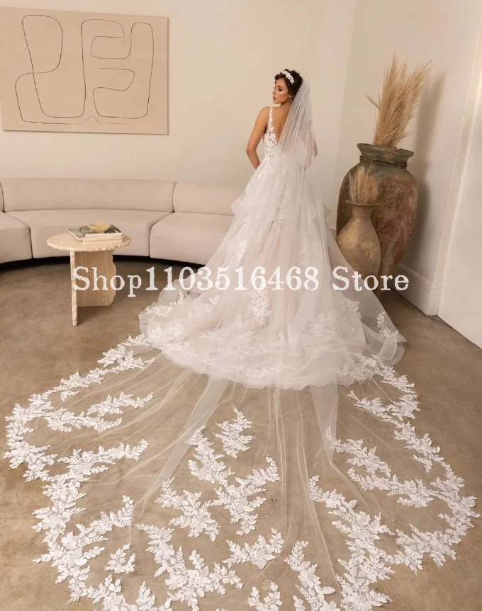 Elegant Wedding Dresses 2024 Sexy v Neck Irregular A-Line Wedding Bridal Gowns Formal Wedding Dresses New Vestidos Para Mujer