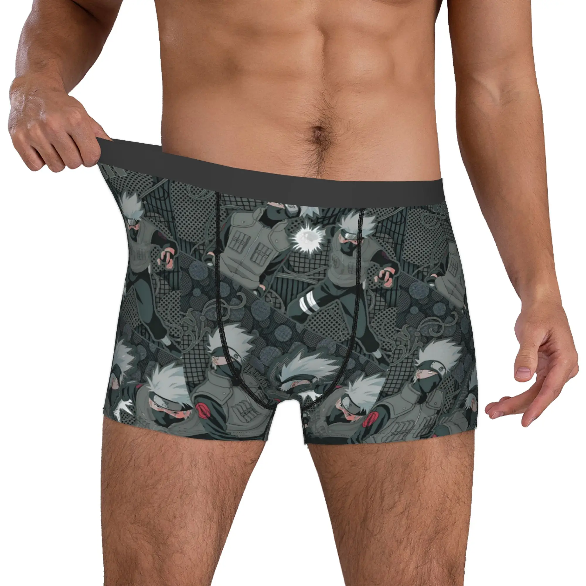 Maßgeschneiderte Coole K-Kakashies H-Hatakes Japan Comic Hot Boxershorts Unterhosen Herren Unterwäsche Stretch Manga Slips