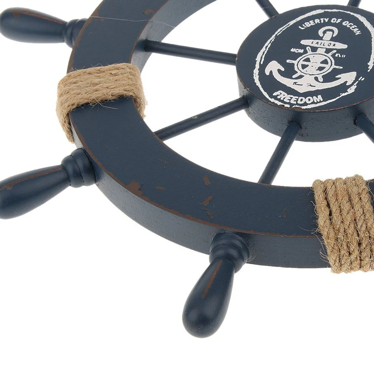 

Wooden Mediterranean Style Boat Rudder Wall Decor Accessory Home Pendant 28Cm Small Gift Decorative