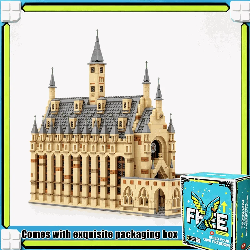 3358PCS Medieval Magic Castle Great Hall Model Modular Building Blocks Custom Puzzle DIY Assembly Educational Toy Gift Decor