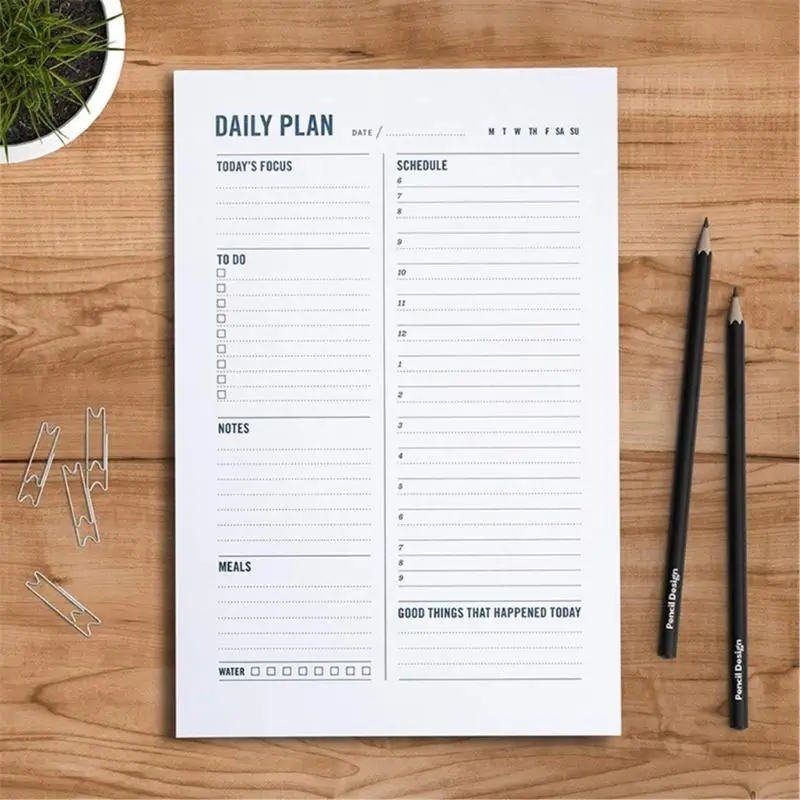 LXAA Daily Fitness Meal Planner Notebook Workout Meal Meal Tracking Journal Notepads