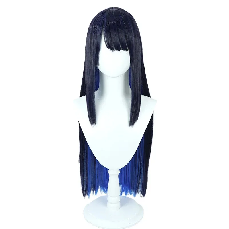 Jomae Saori Cosplay 75cm Black Mixed Blue Long Synthetic Women Wig Heat Resistant Hair High Quality Wigsx,5;d'2.y;8'