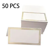 50pcs Place Cards Wedding Party Decoration Table Decor Table Name Message Greeting Card Event Party Supplies Seating Card