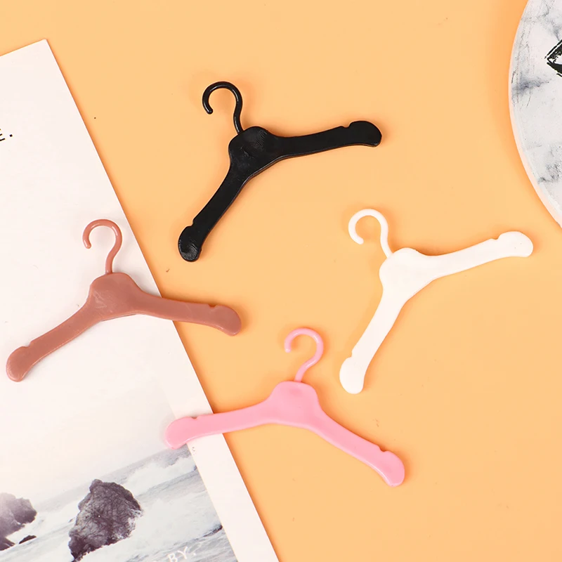 10PCS Lovely Hangers Mini Cute Wardrobe Dress Coat Clothes Plastic Accessories