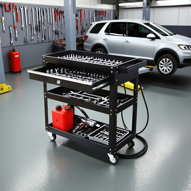 

Car Repair Trolley Mechanical Workshop Tools Cart Heavy-duty Bear 100kg Rolling Cart Tool Trolley Tools Storage Rack 카트 트롤리